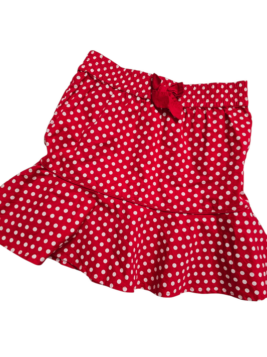 Y2k flirty polka dots red skirt