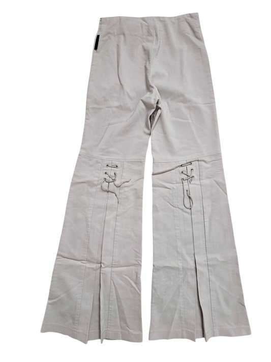 90s vintage flared lace up pants