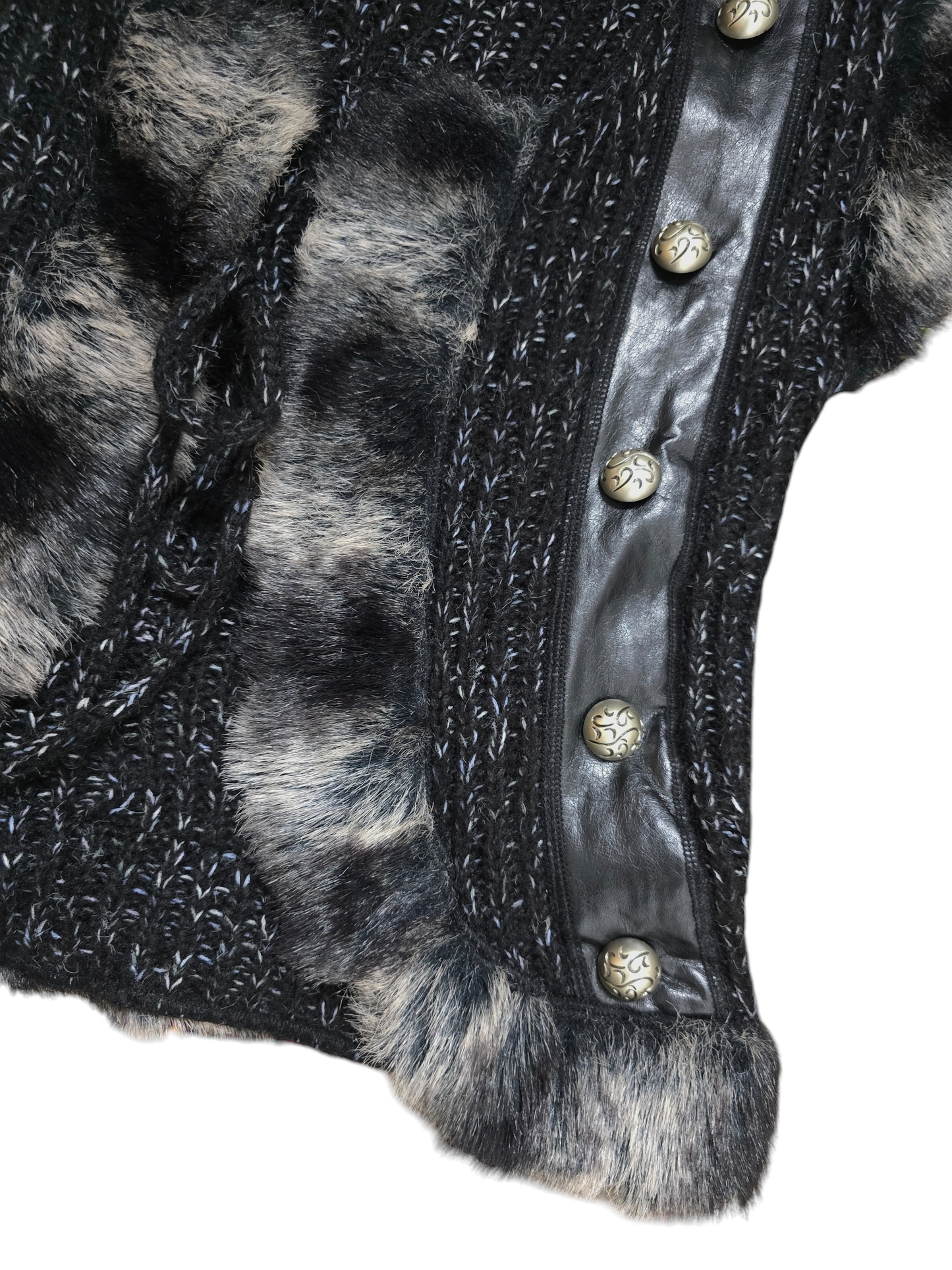 Y2k vintage faux fur coquette jacket
