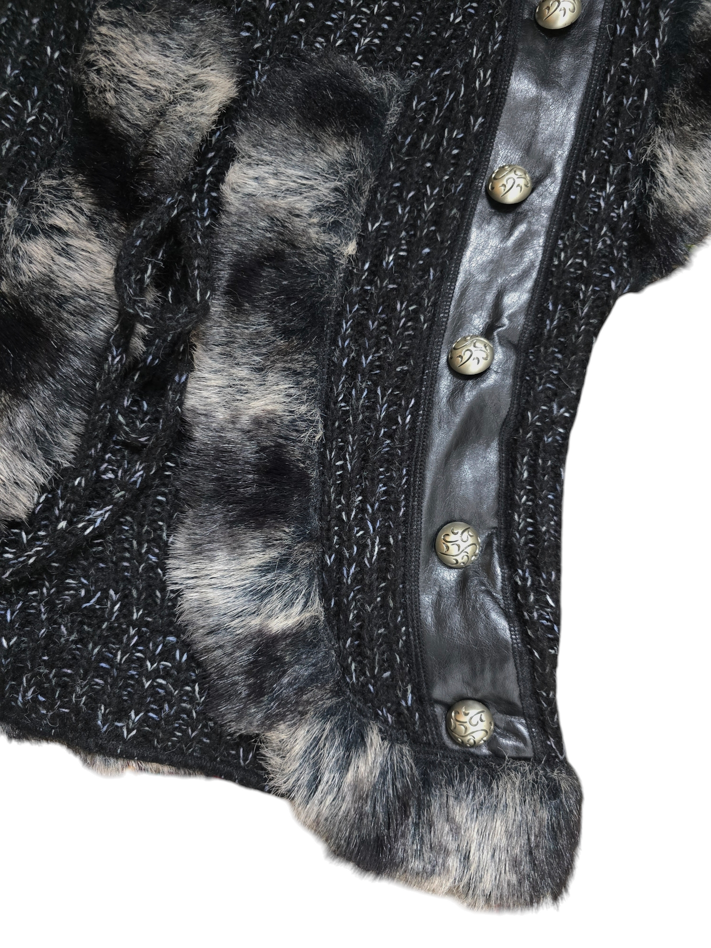 Y2k vintage fake fur coquette jacket