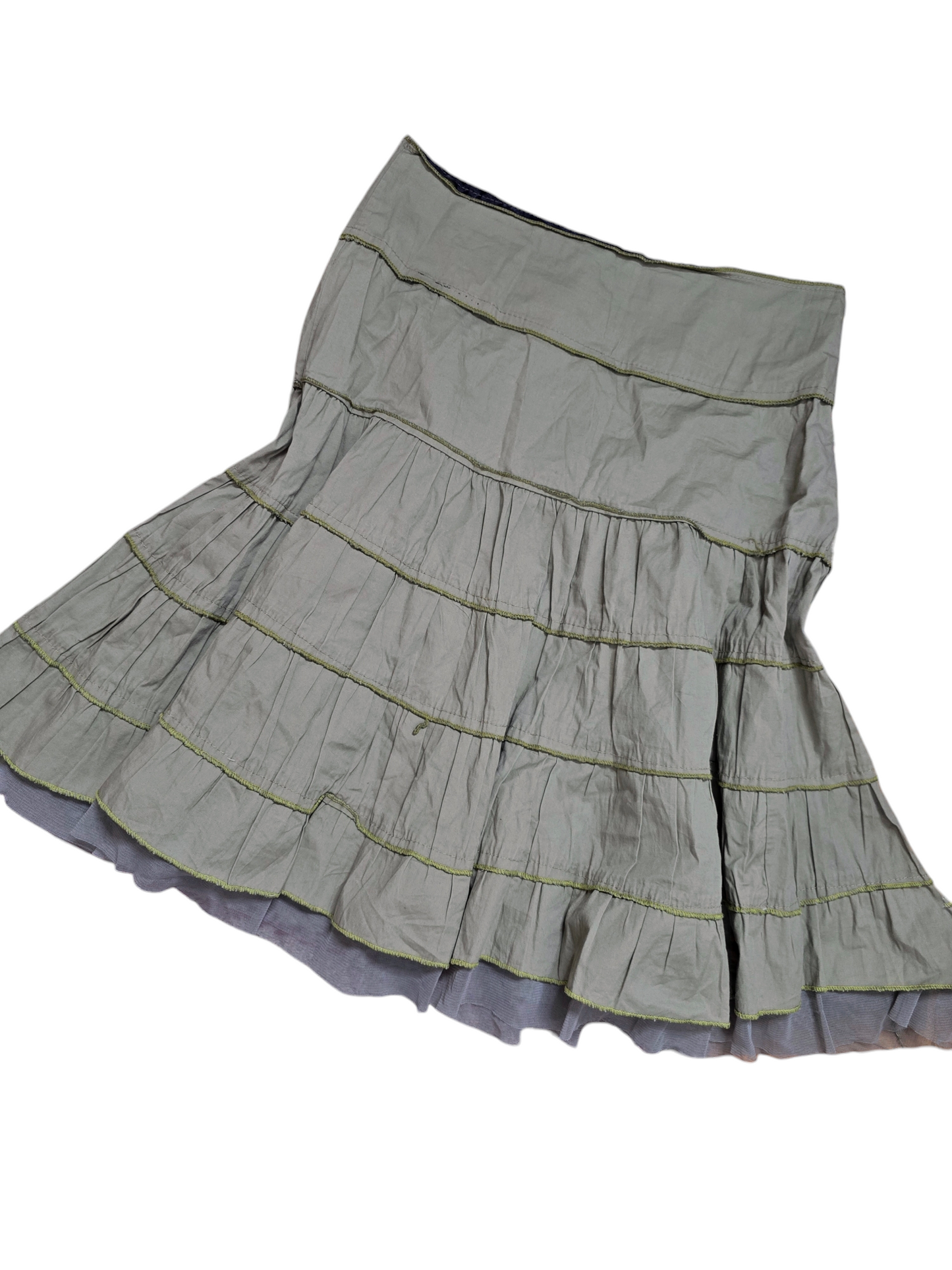 Y2k vintage fairy ruffled skirt