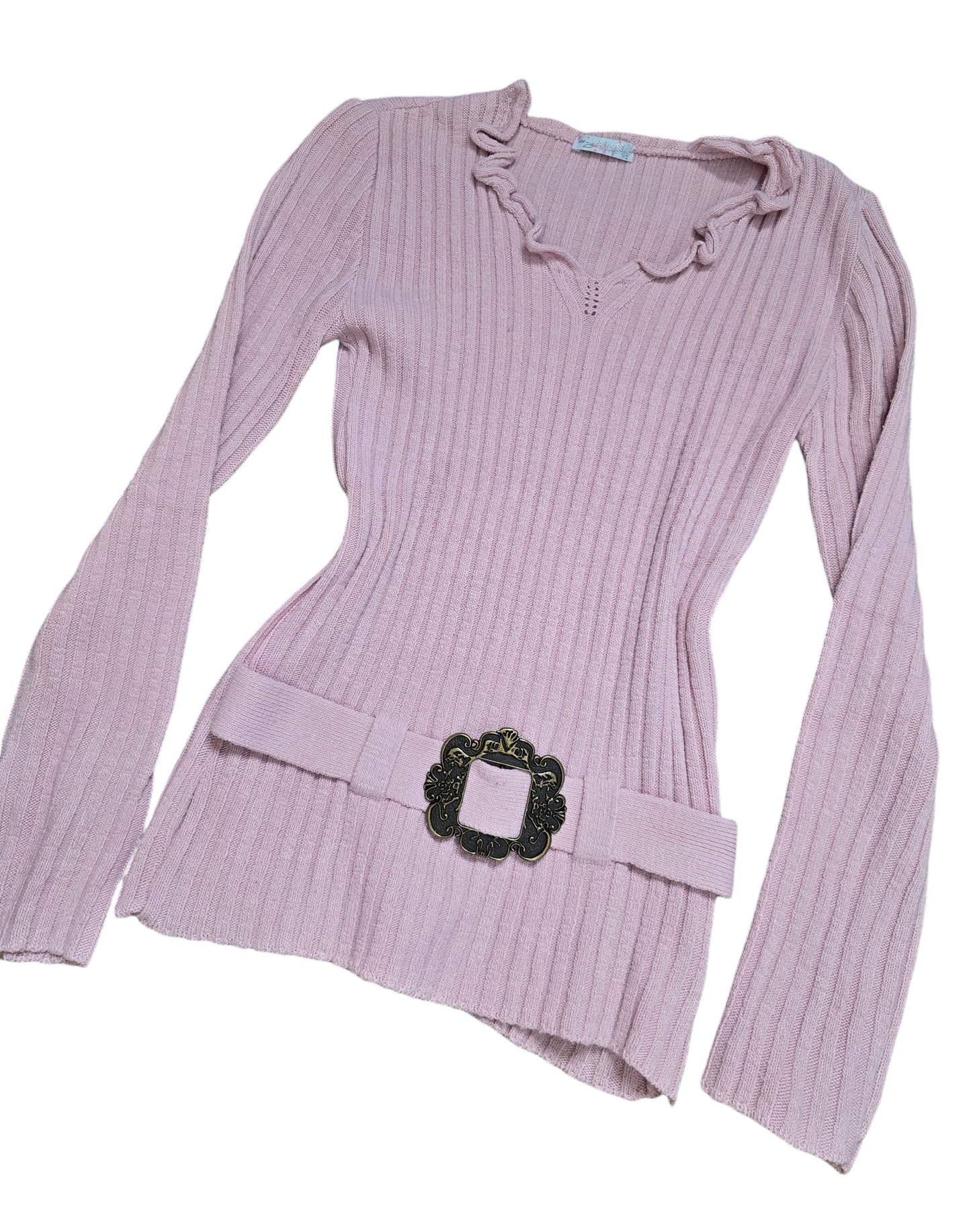 Y2k vintage flirty ribbed sweater