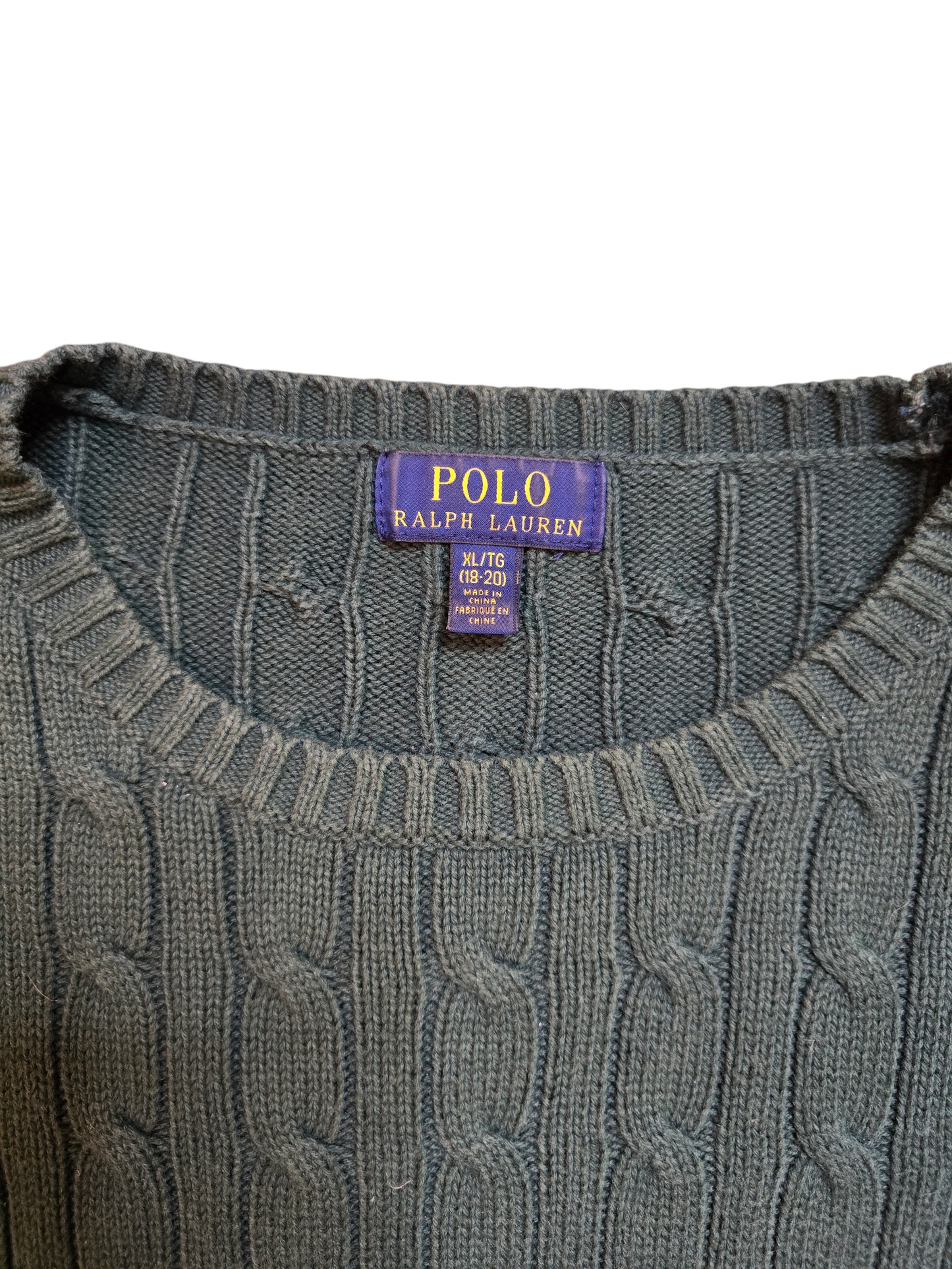 Old money ribbed green Ralph Lauren sweater