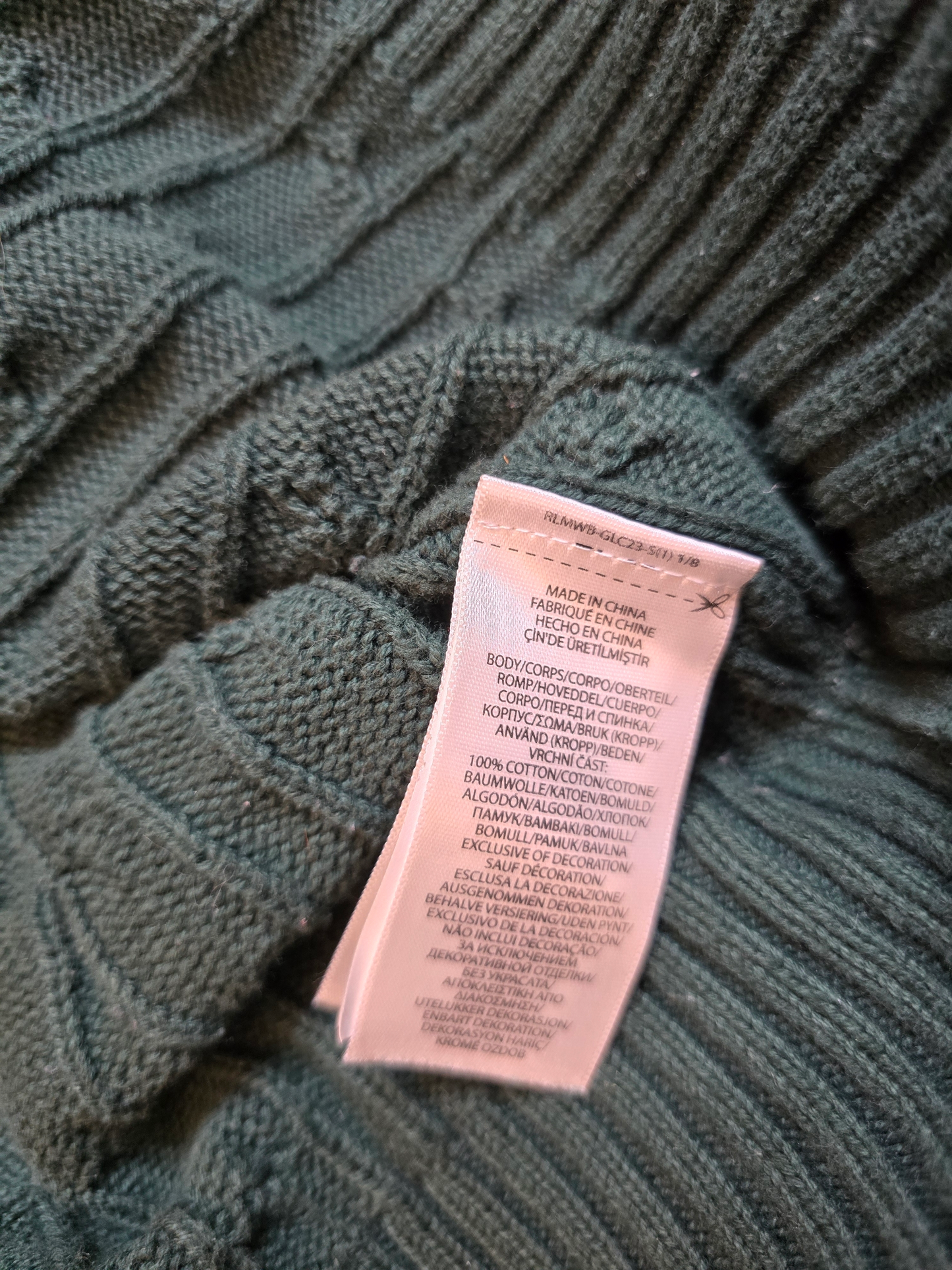 Old money ribbed green Ralph Lauren sweater