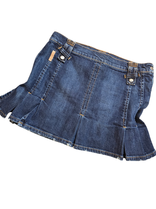 Y2k vintage Dolce &amp; Gabbana mini pleated denim skirt