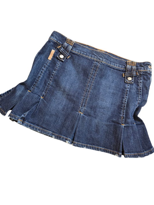 Y2k vintage Dolce & Gabbana mini pleated denim skirt