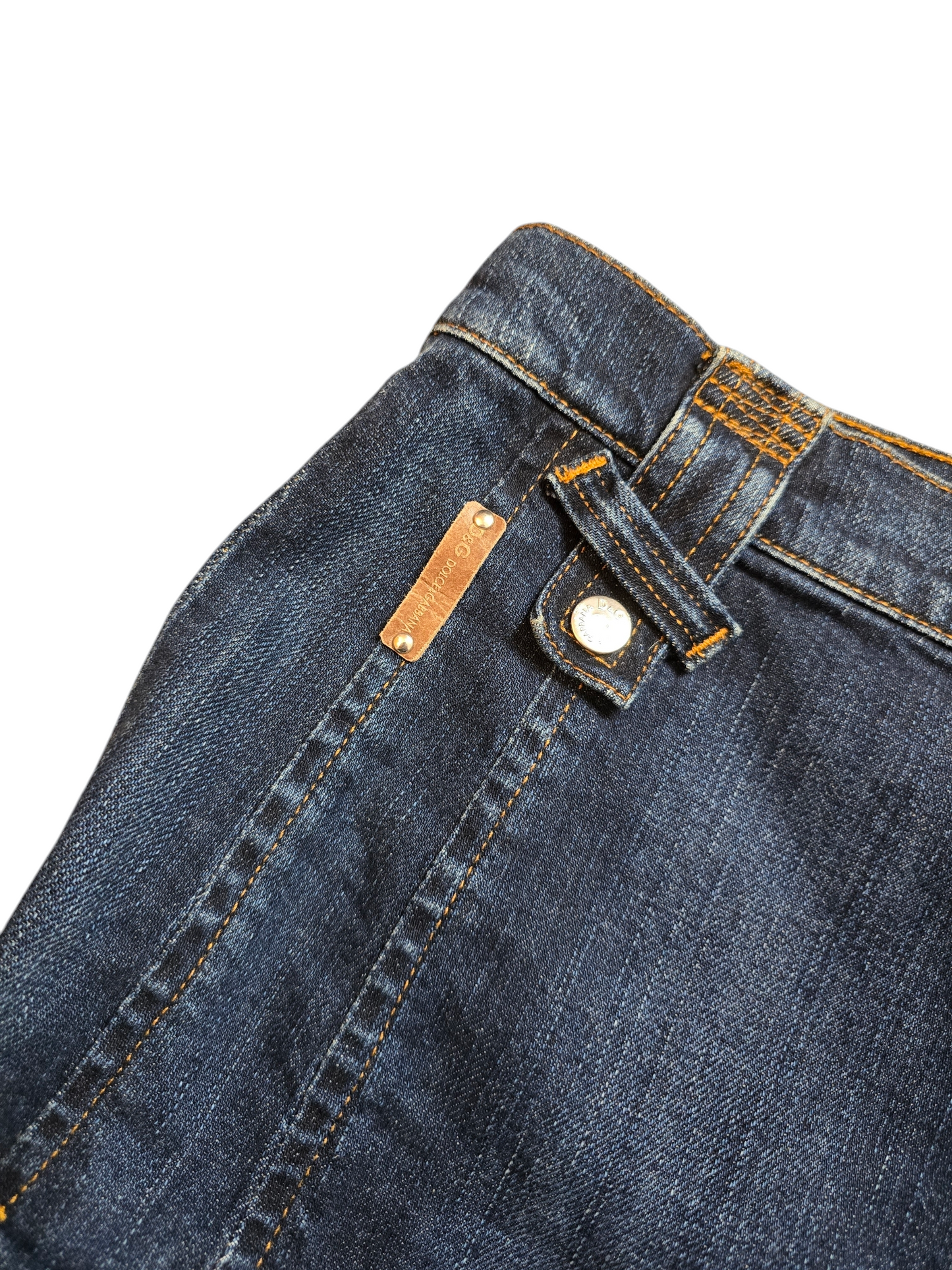 Y2k vintage Dolce &amp; Gabbana mini pleated denim skirt