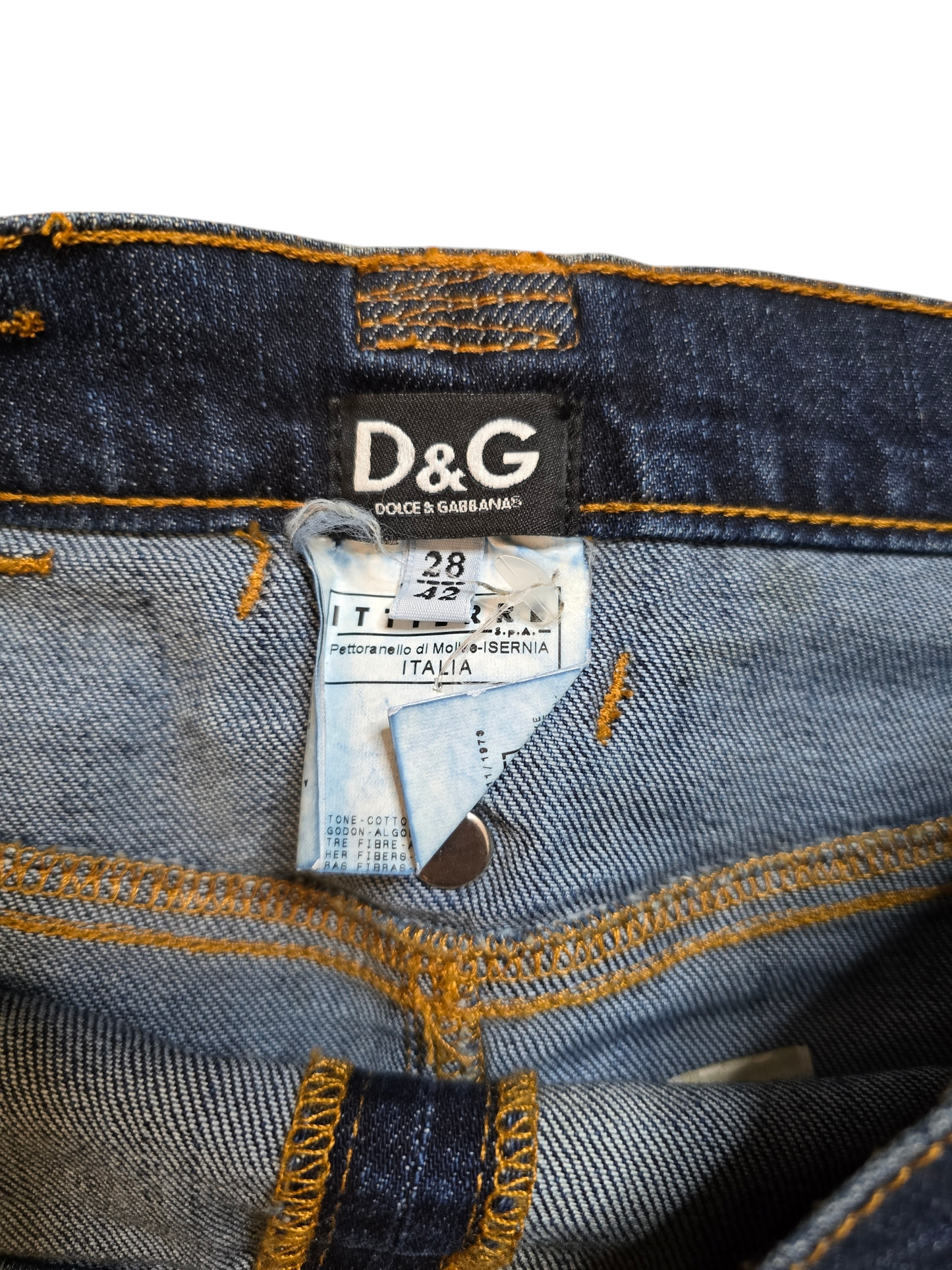 Y2k vintage Dolce & Gabbana mini pleated denim skirt