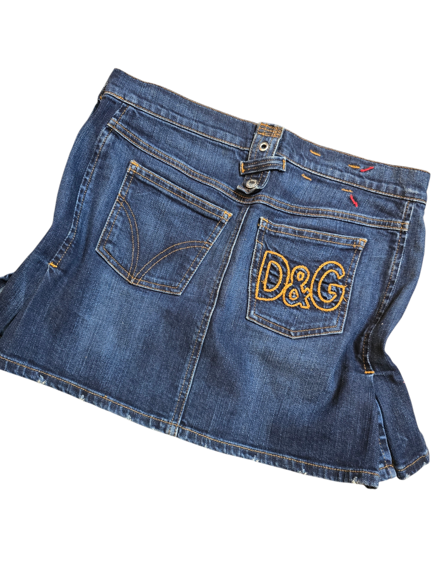 Y2k vintage Dolce &amp; Gabbana mini pleated denim skirt