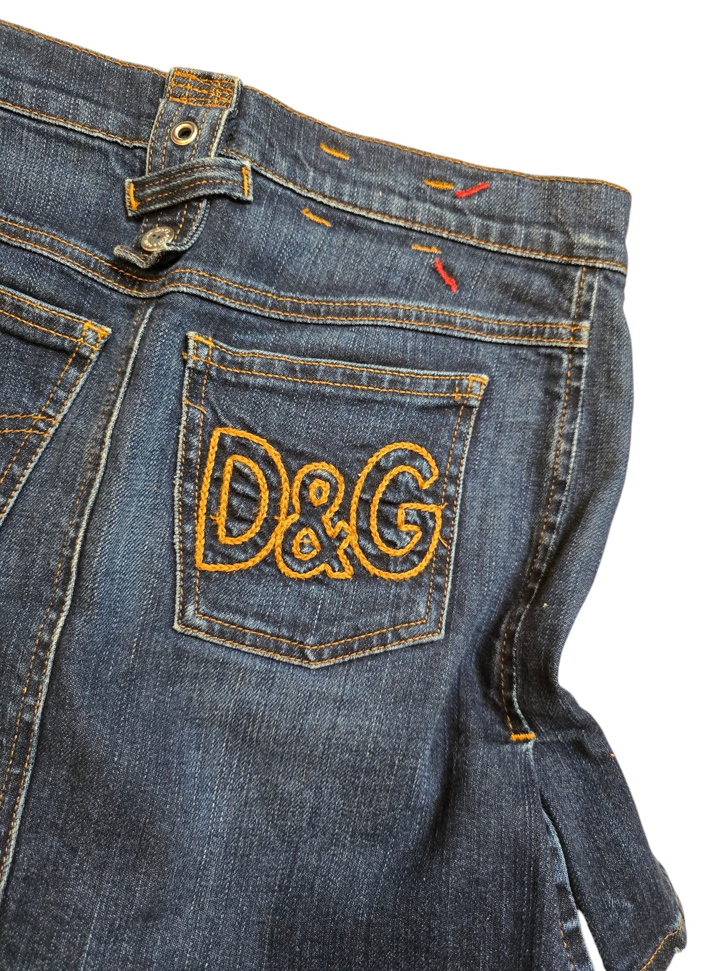 Y2k vintage Dolce &amp; Gabbana mini pleated denim skirt