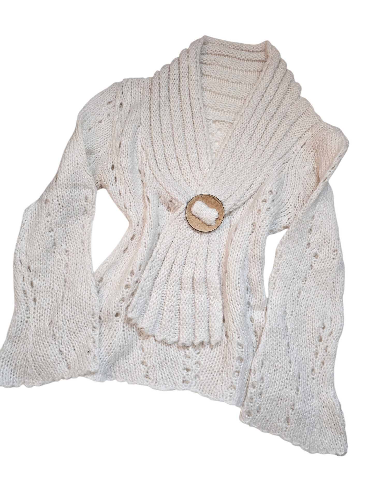 Y2k vintage bohemian fairy off shoulder sweater