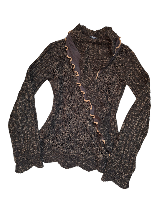 Y2k vintage flirty brown sweater