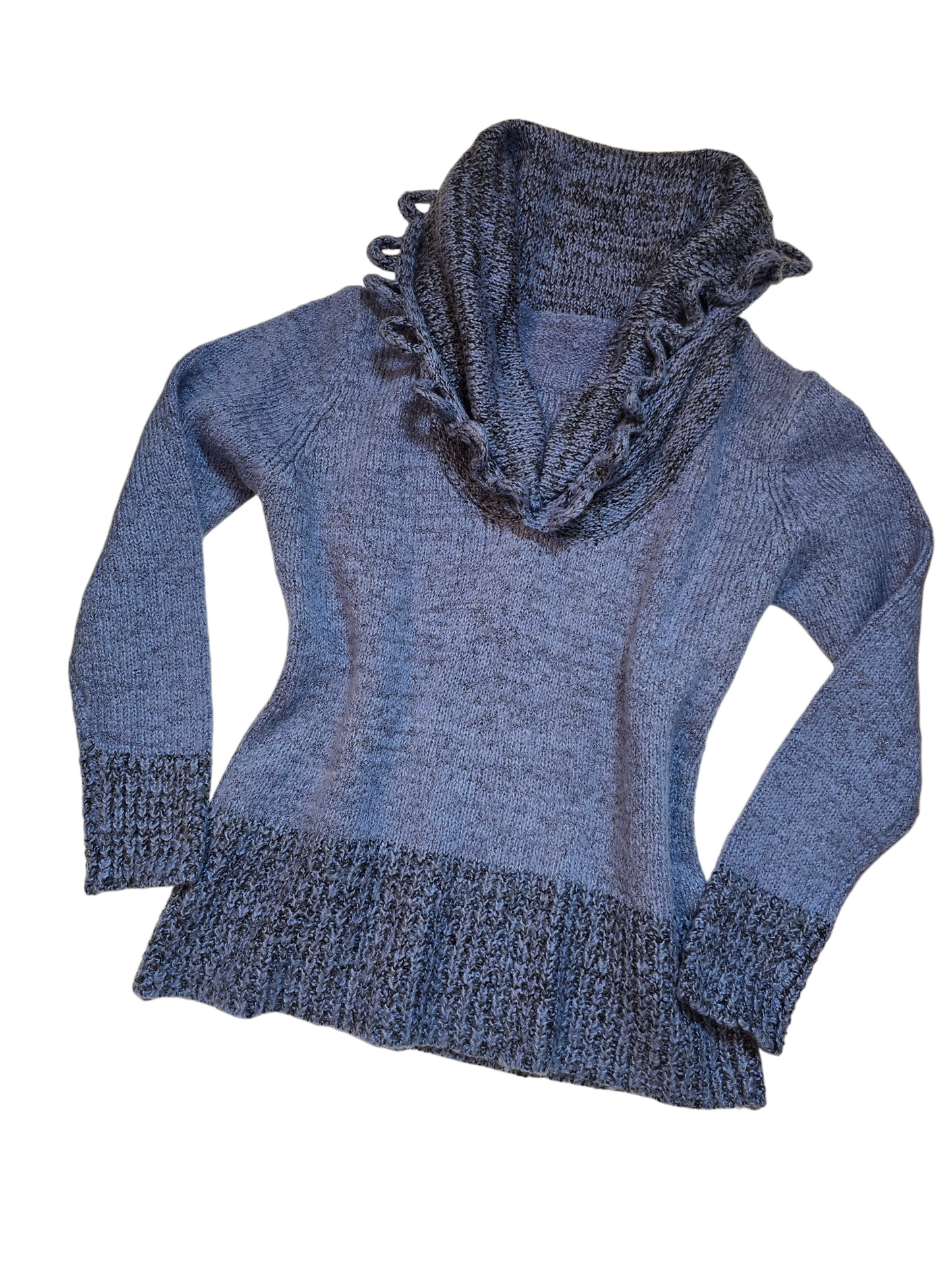 Y2k vintage flirty off shoulder blue sweater