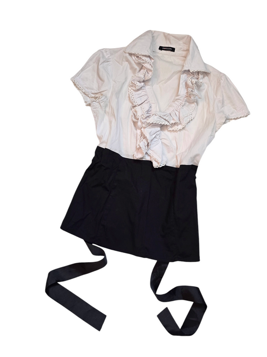 Y2k vintage Morgan de toi coquette ruffled top