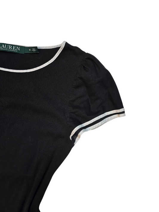 Y2k vintage Ralph Lauren flirty old money ribbed top