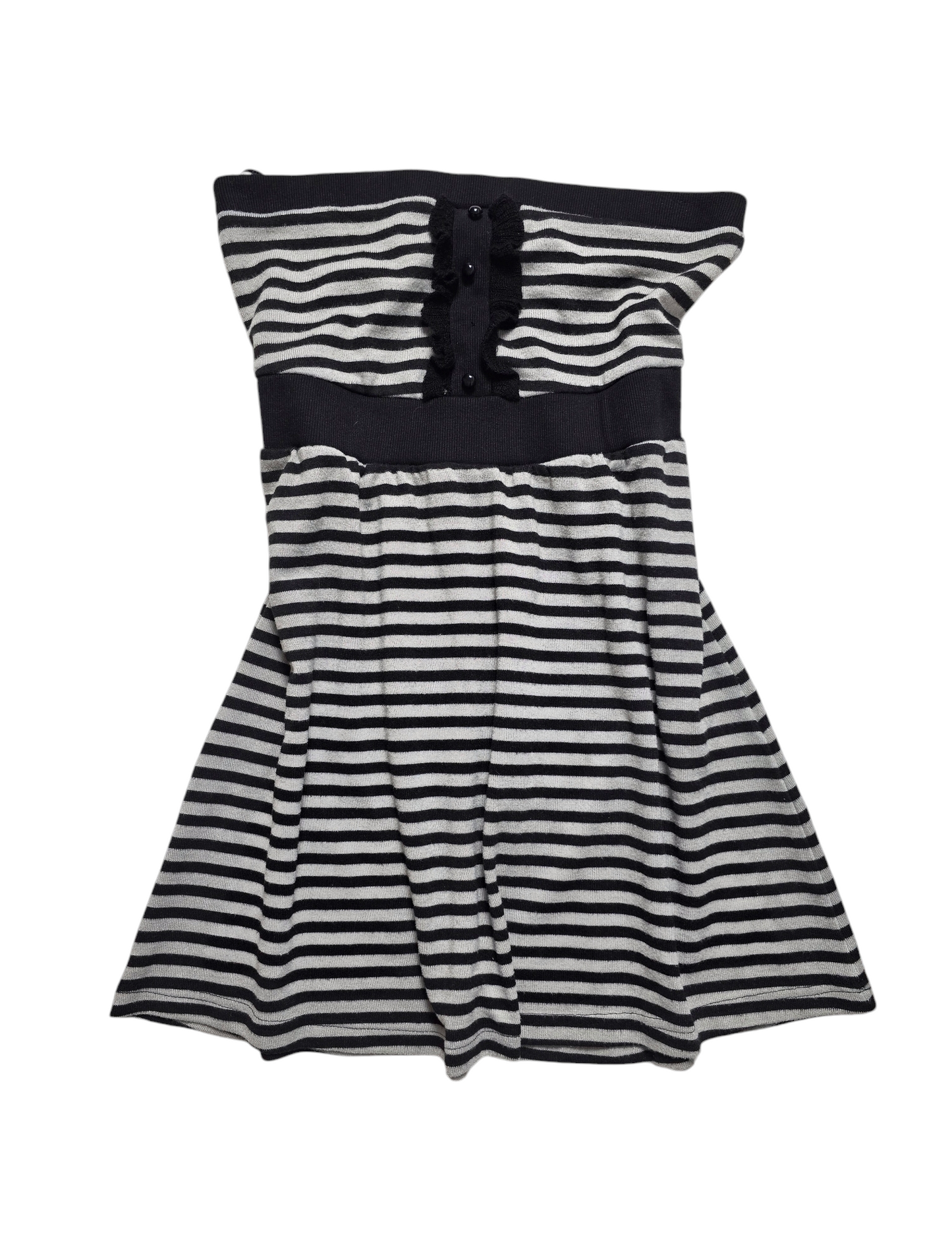 00s vintage indie sleaze stripes bustier dress