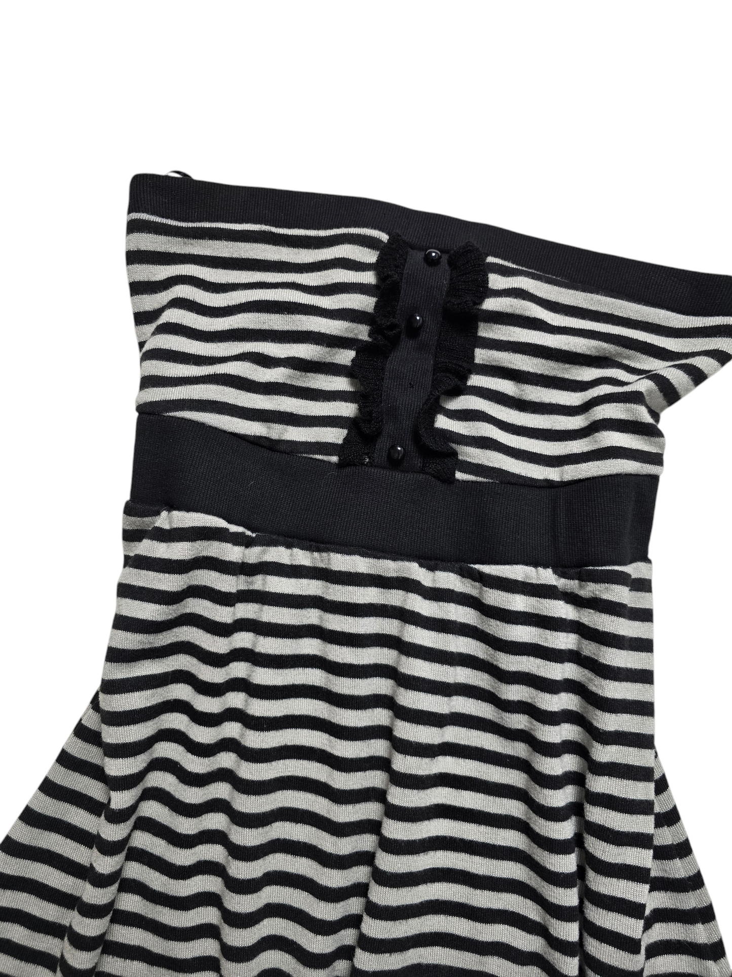 00s vintage indie sleaze stripes bustier dress