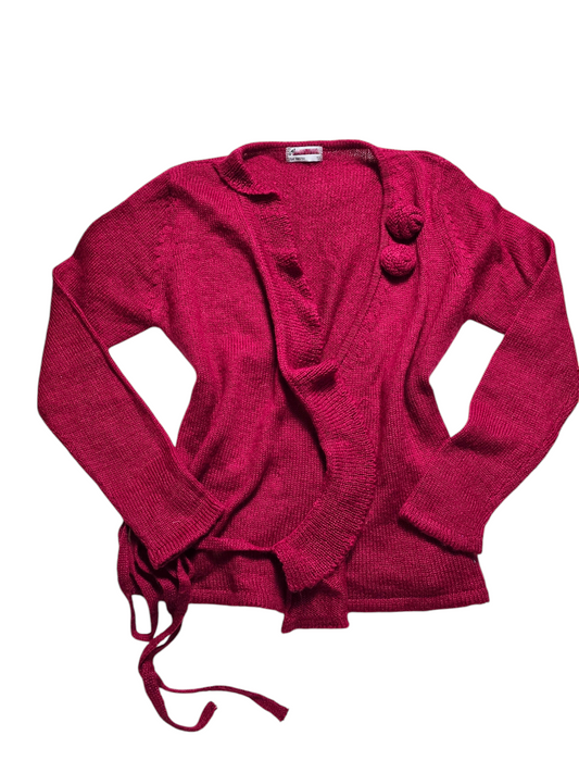 Y2k vintage flirty wrap sweater