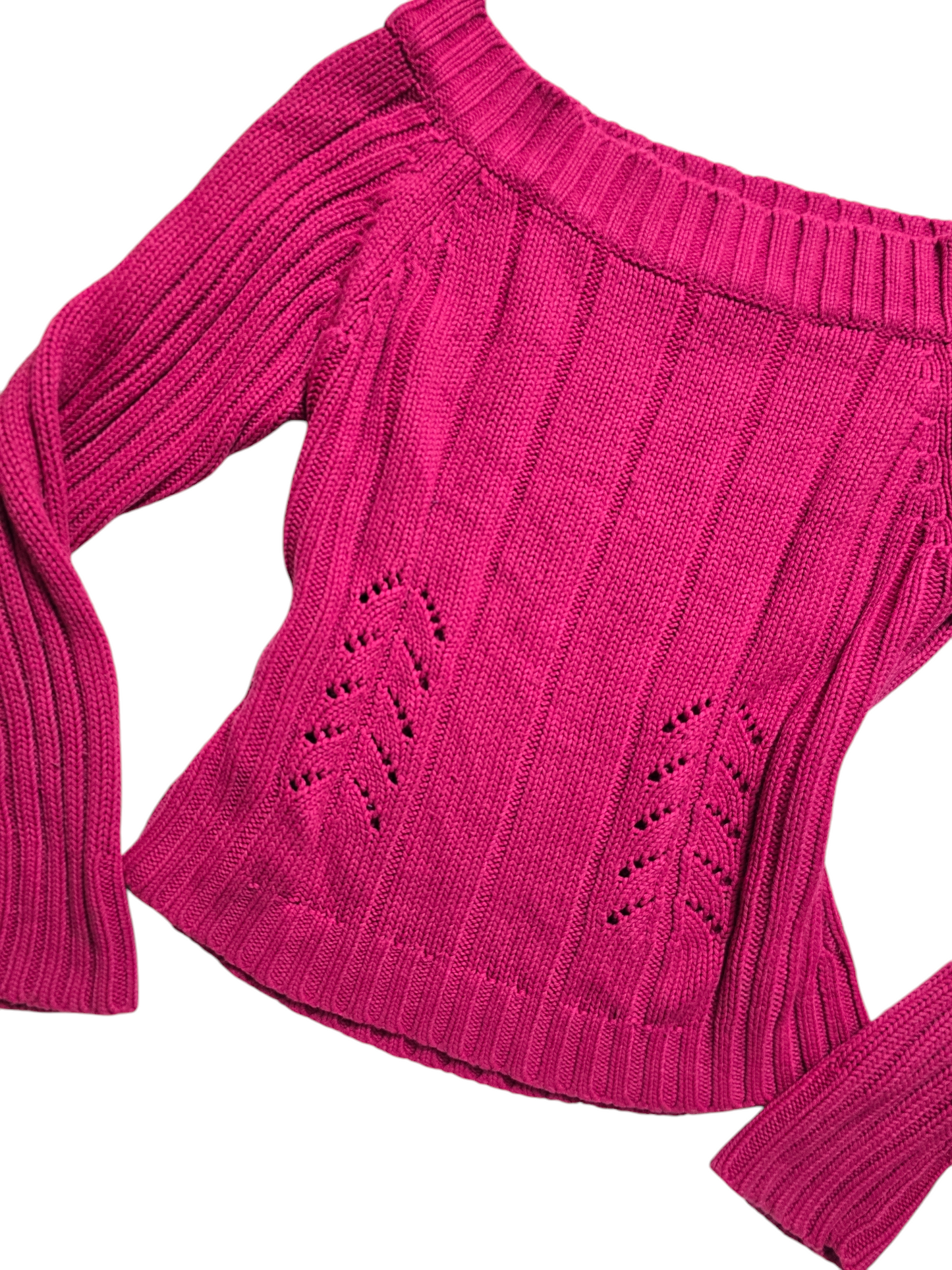 Y2k vintage flirty off shoulder sweater