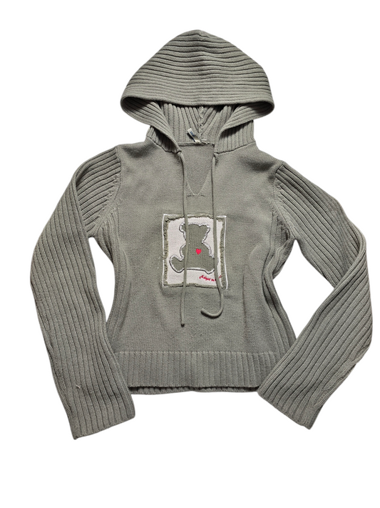 90s vintage flirty ribbed sweater