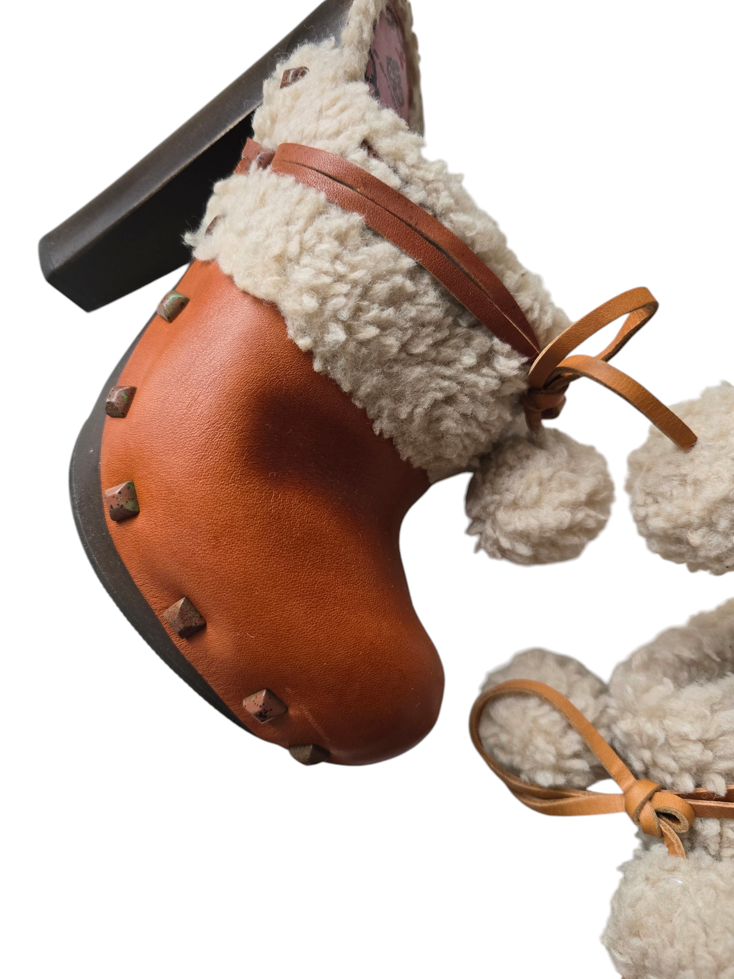 00s vintage coquette furry bratz mules