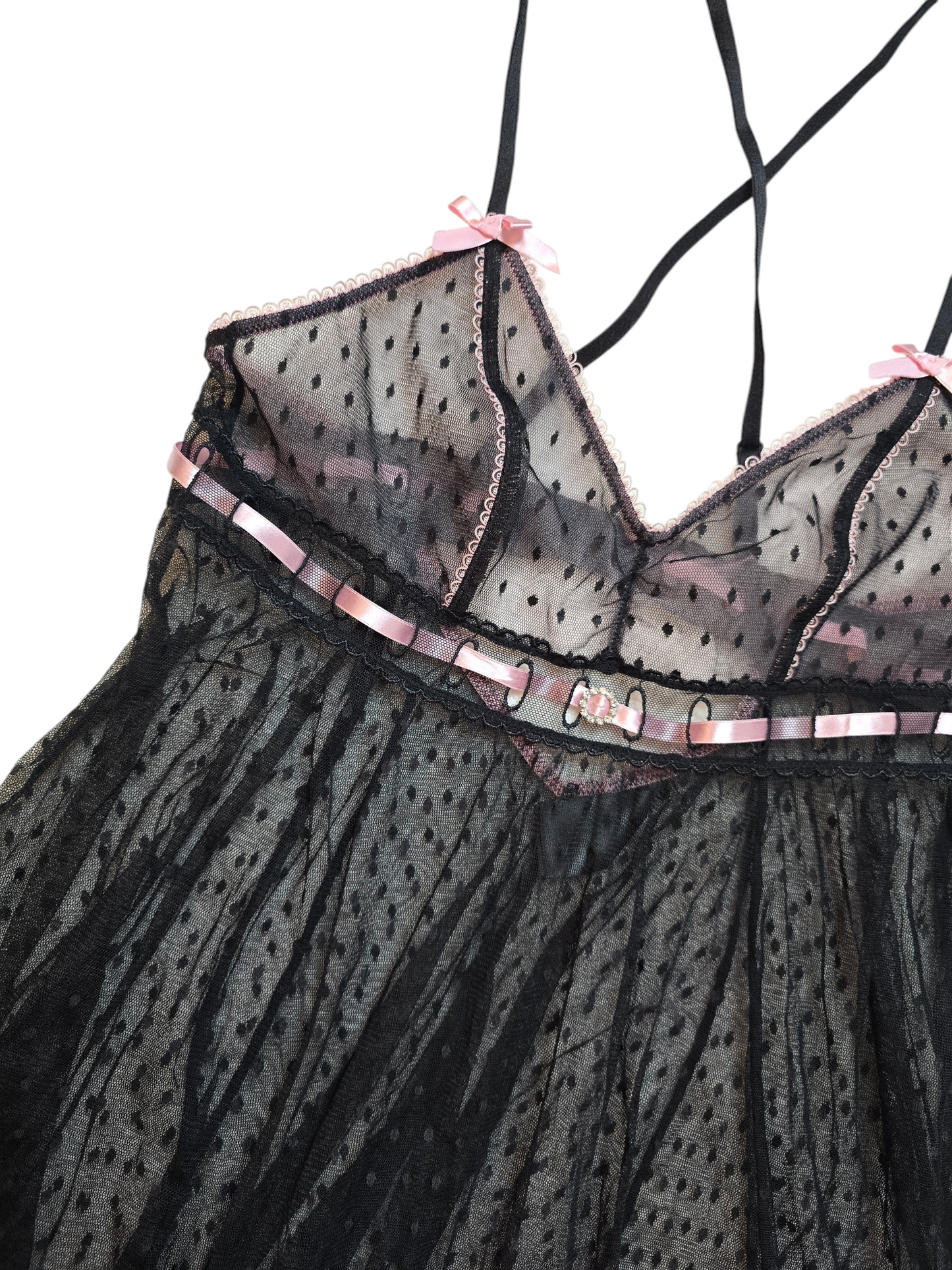 00s vintage flirty polka dots ruffled dress