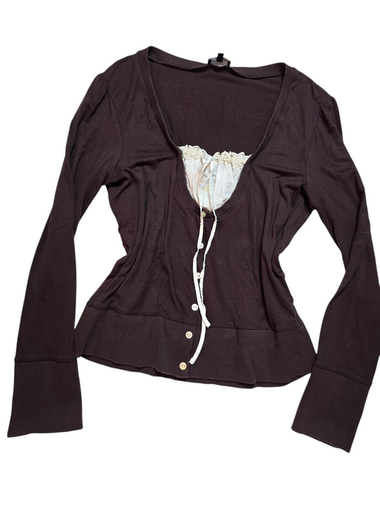 00s vintage coquette milkmaid top