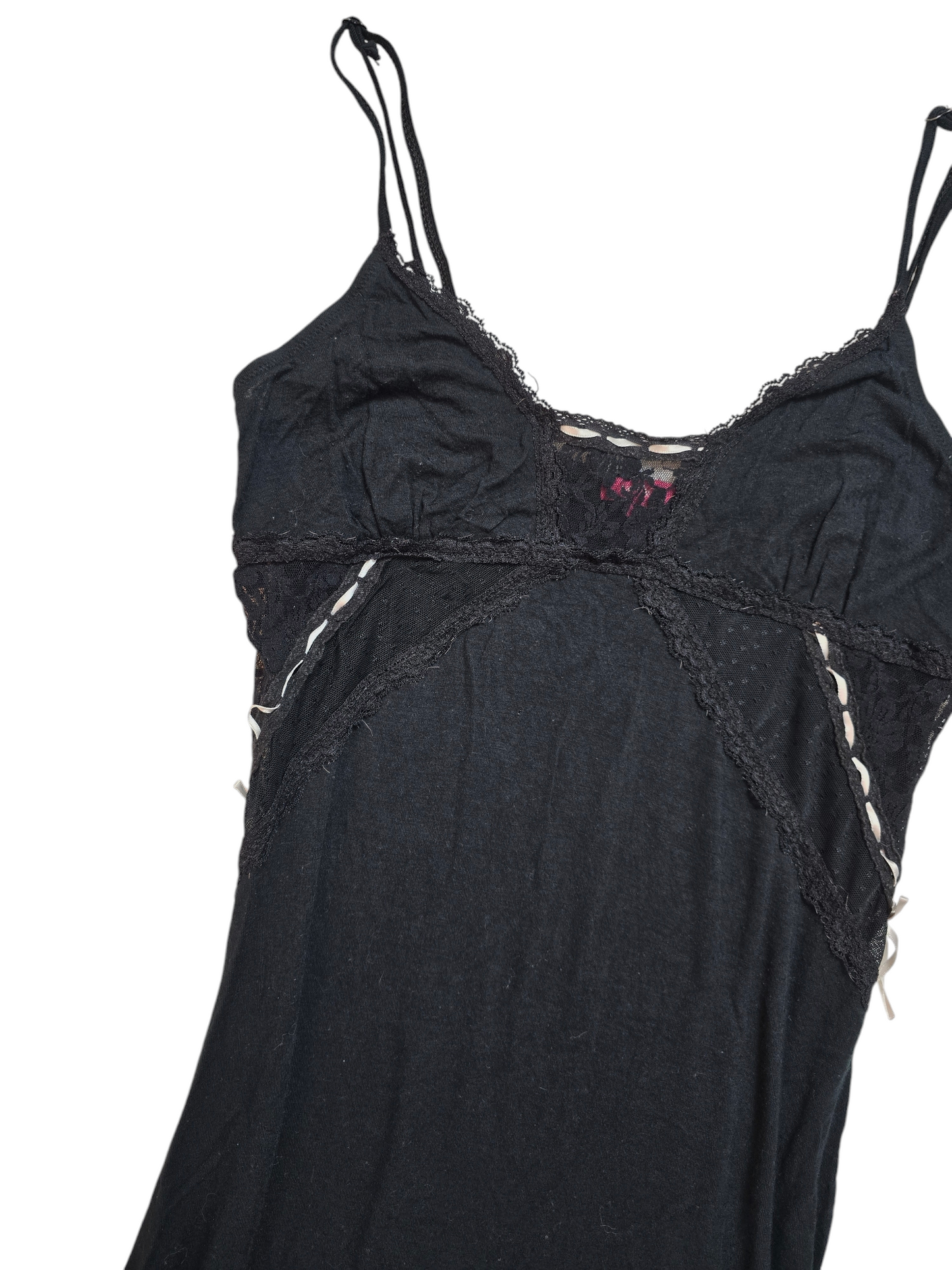 00s vintage coquette lace up dress