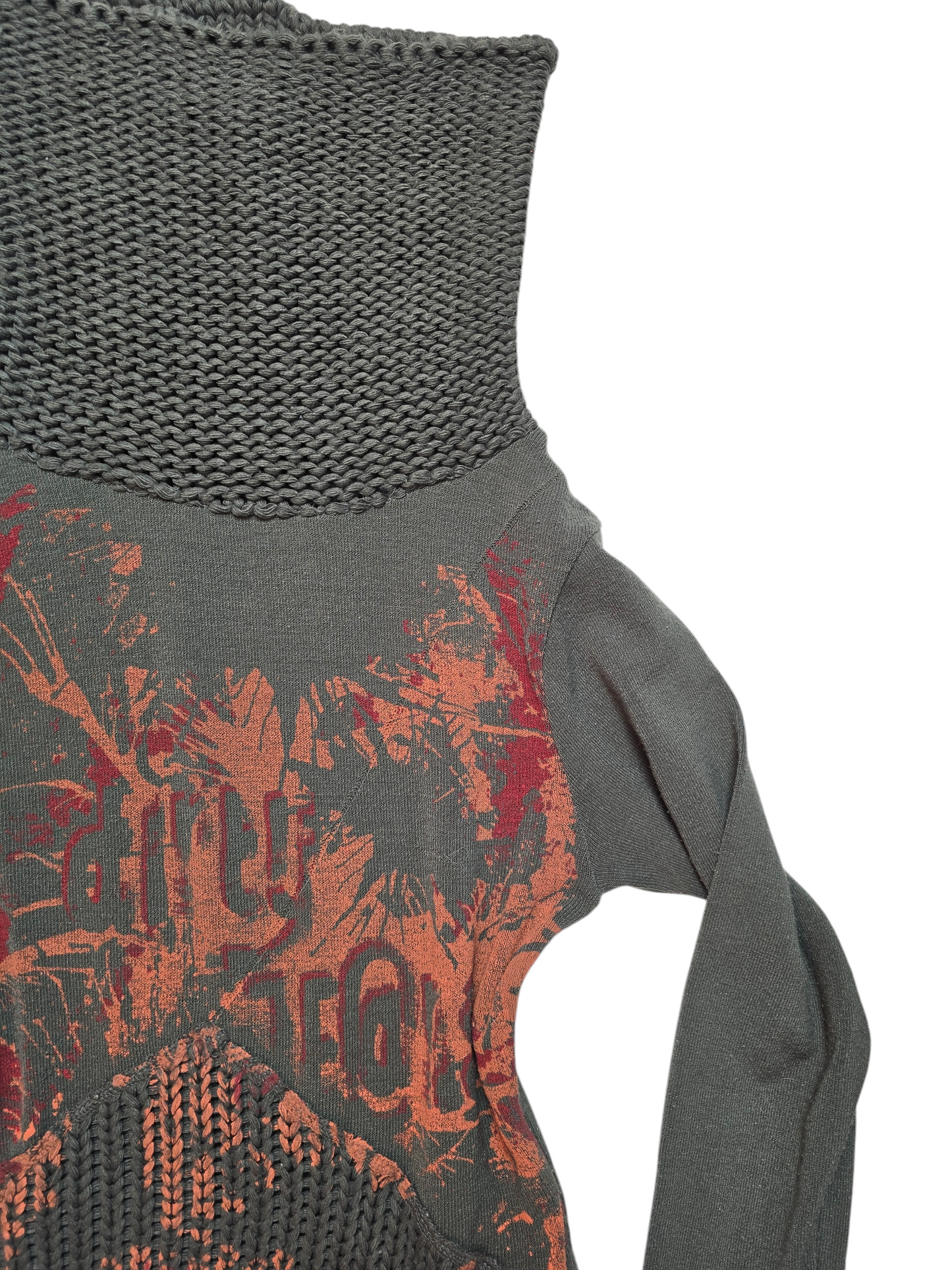 90s vintage ribbed softgrunge khaki sweater