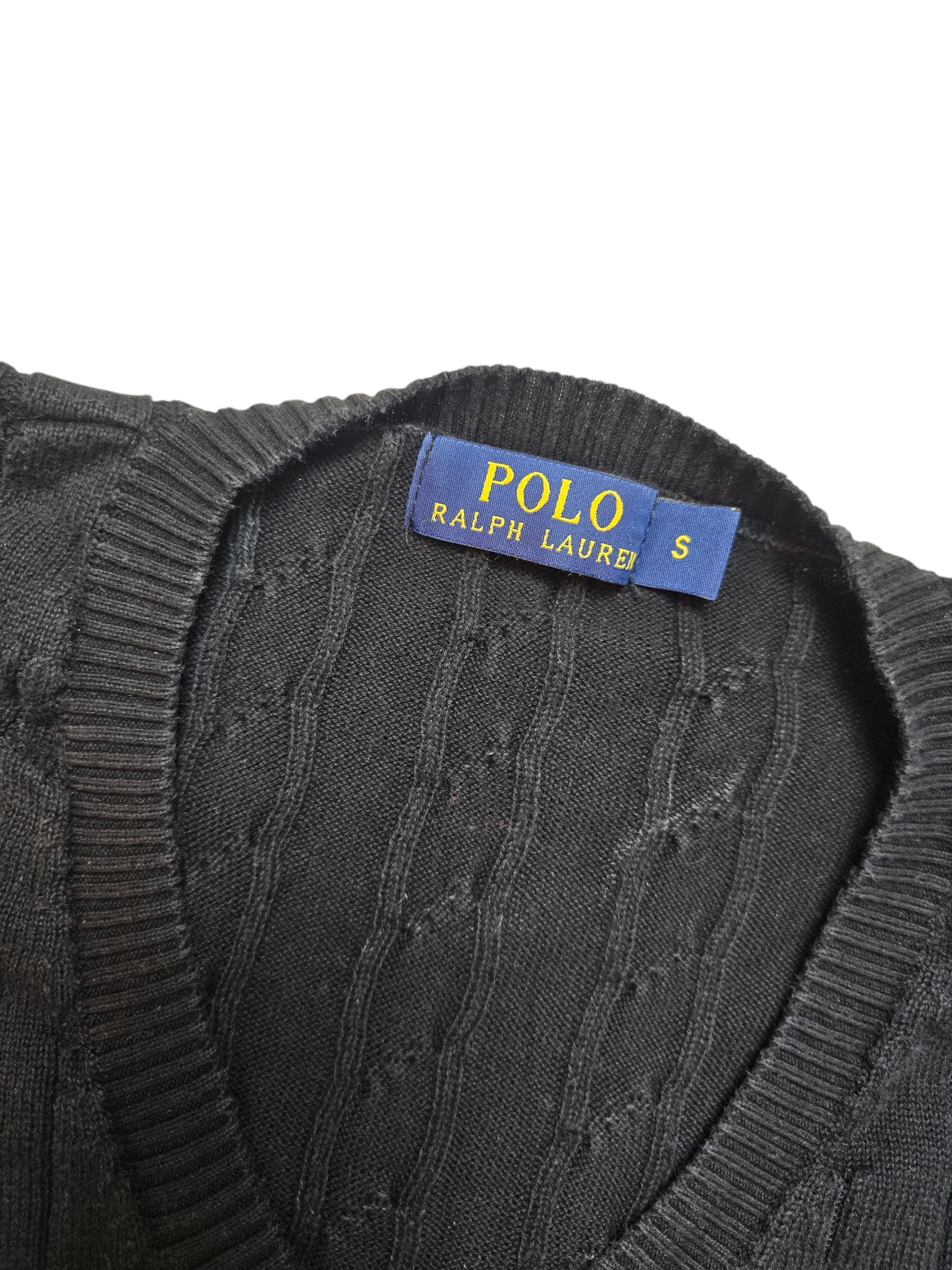 Old money coquette ribbed blue Ralph Lauren sweater