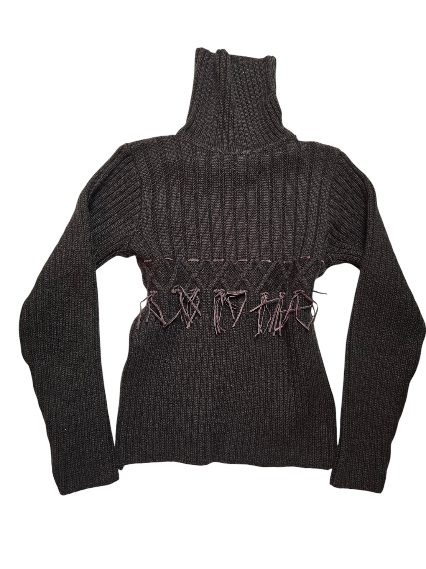 Y2k vintage ribbed softgrunge cowgirl sweater