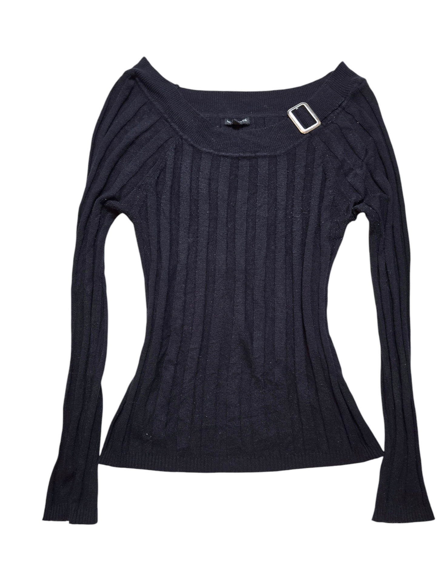 Y2k vintage dark coquette off shoulder ribbed sweater