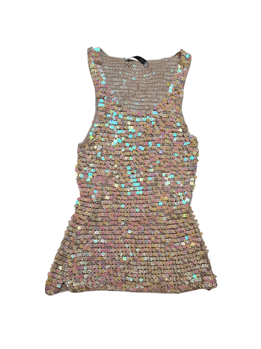 Y2k vintage mcbling sequin top