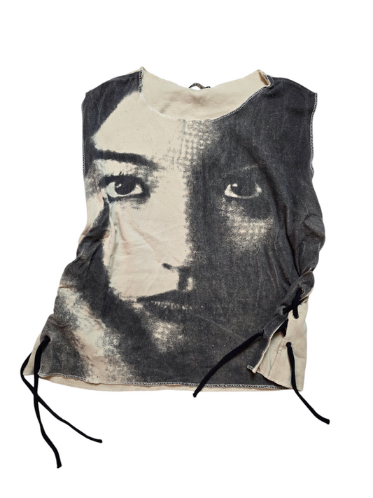 Y2k vintage archive softgrunge printed top