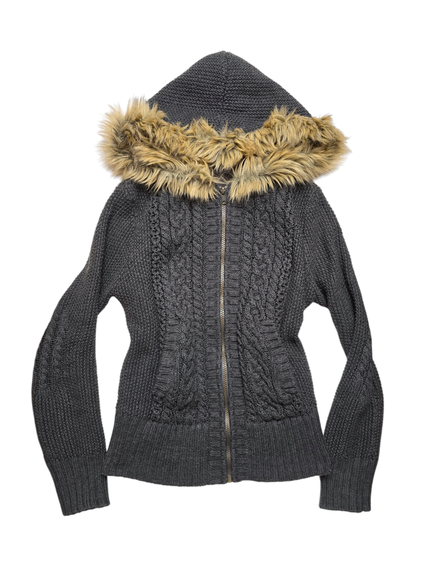 Y2k vintage flirty knit zip sweatshirt