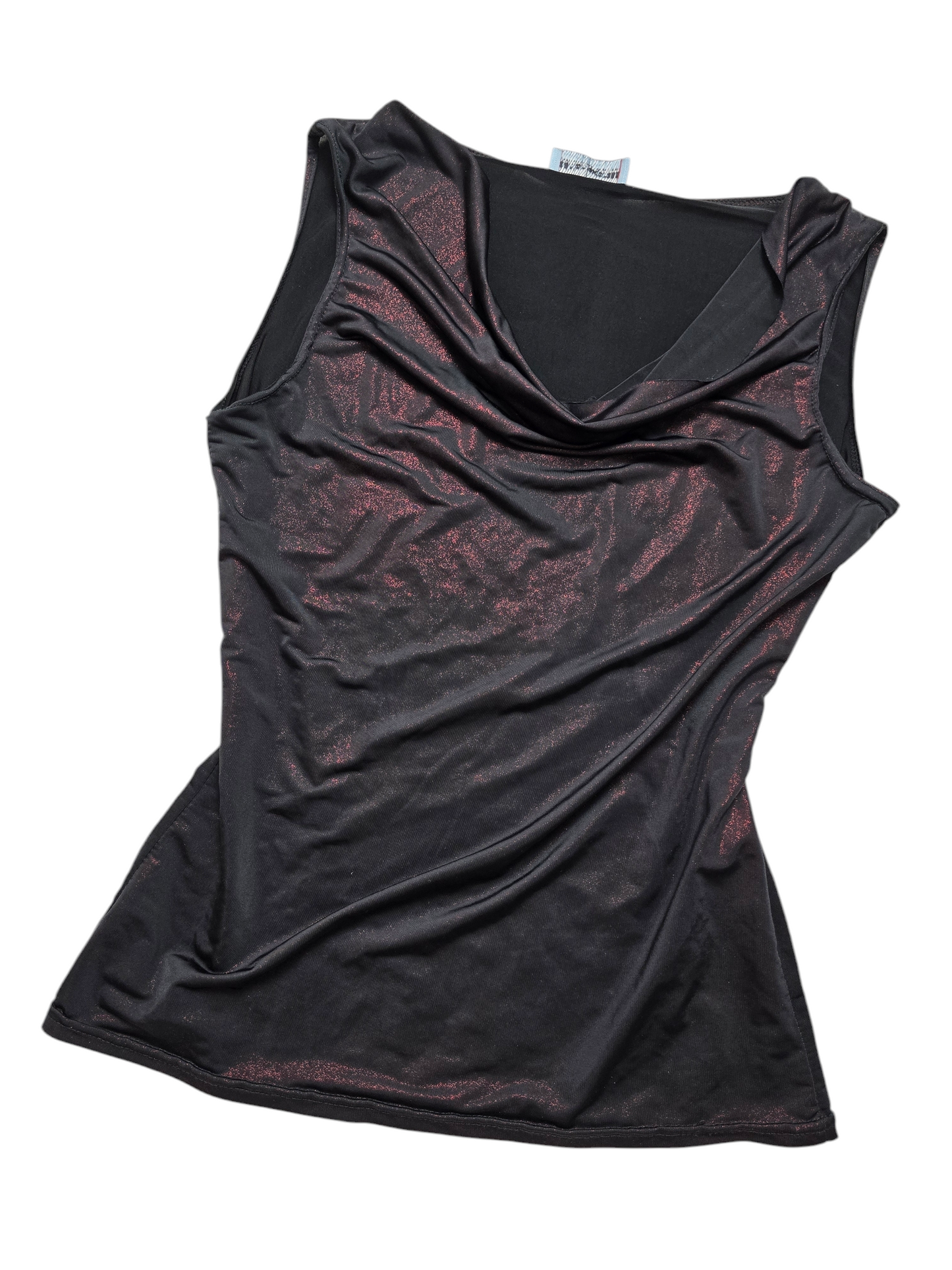 90s vintage romantic draped shiny top