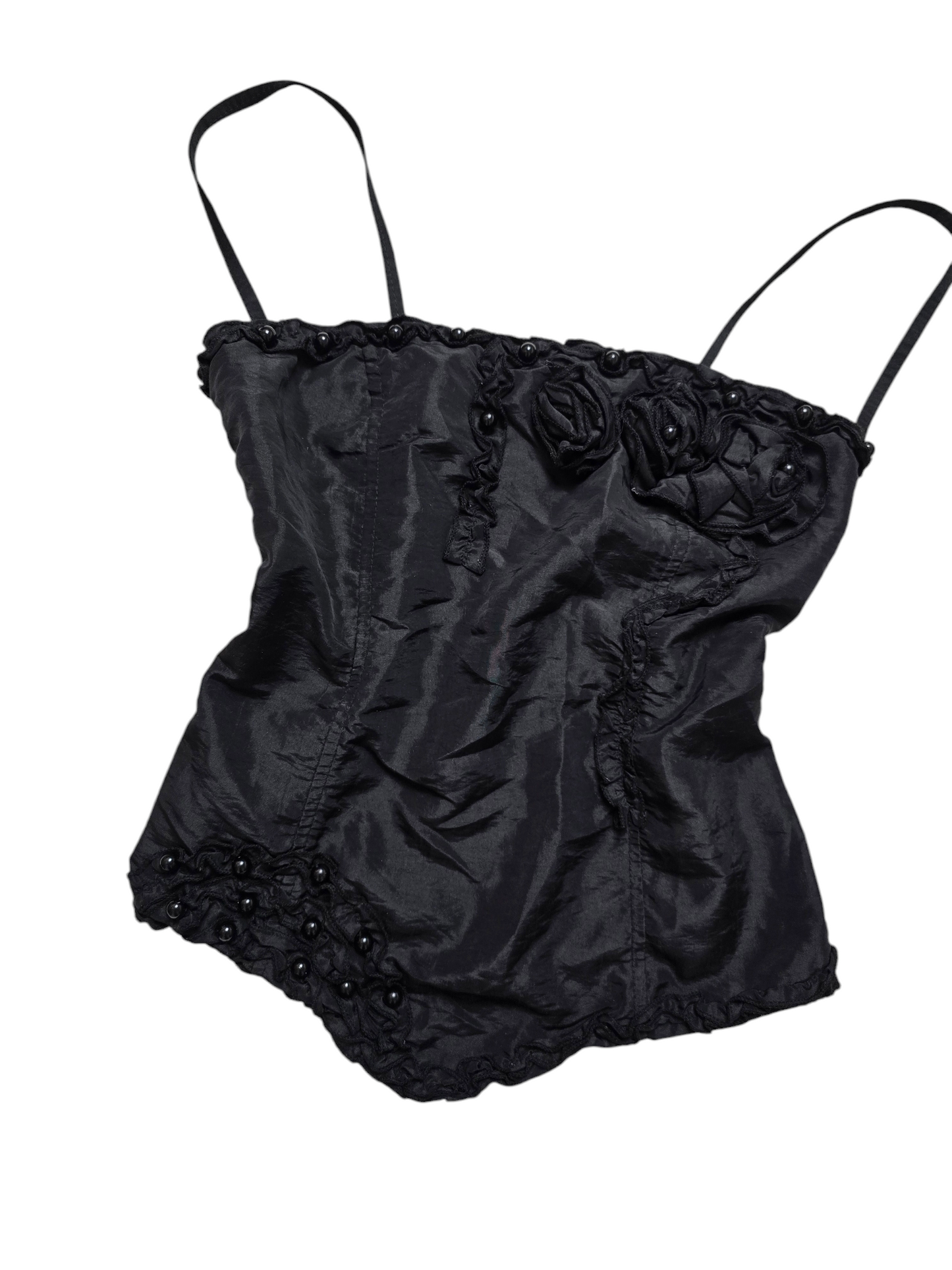 Y2k vintage dark flirty romantic top