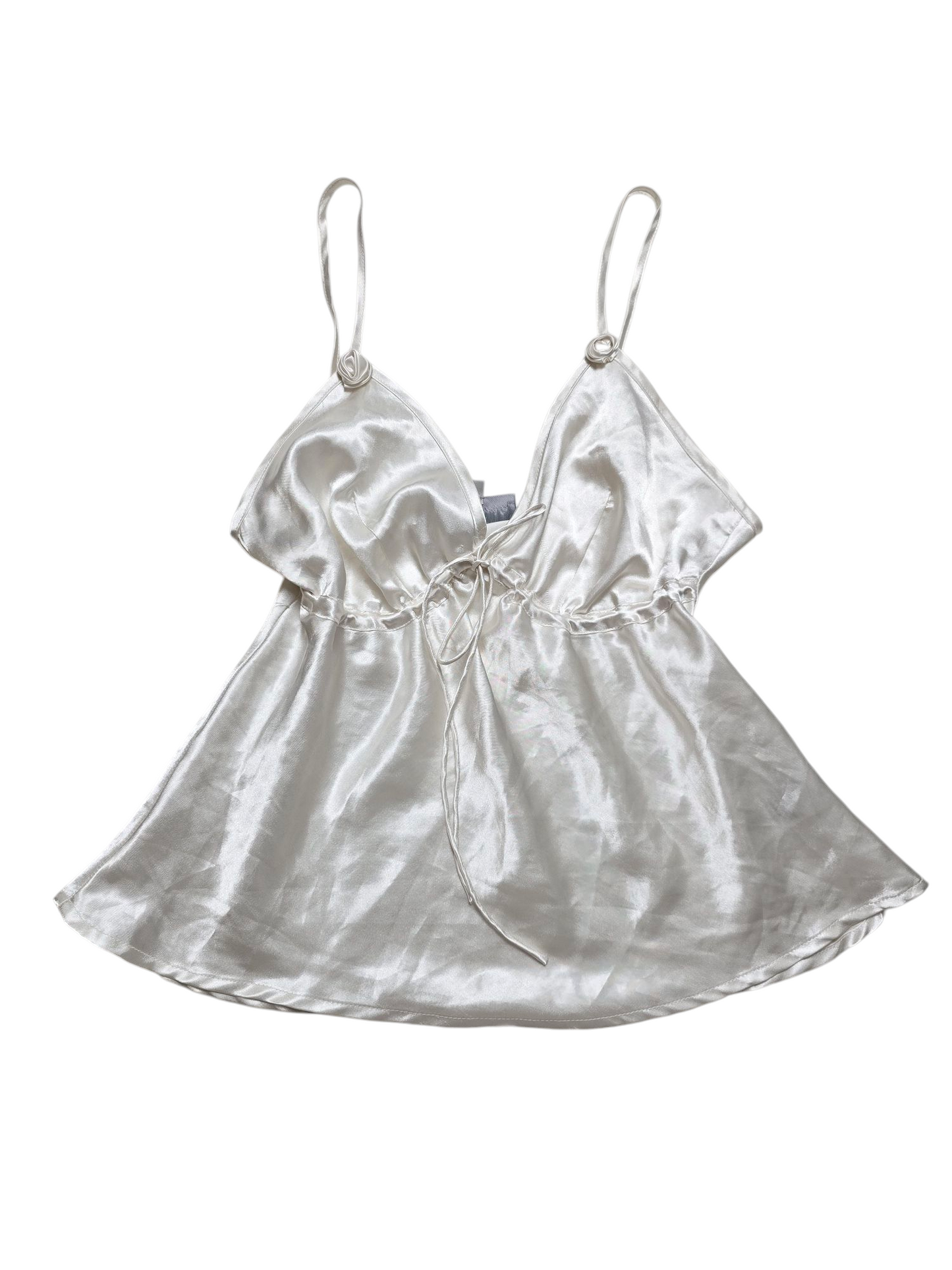 Y2k vintage bohemian coquettish satin top