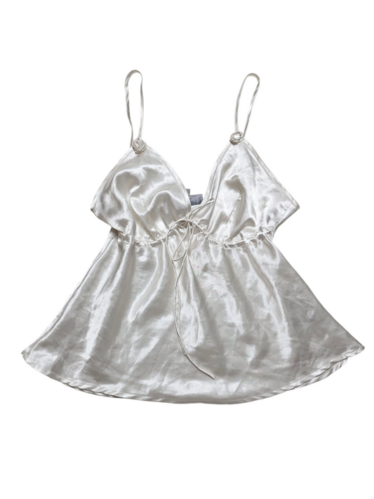 Y2k vintage bohemian coquettish satin top