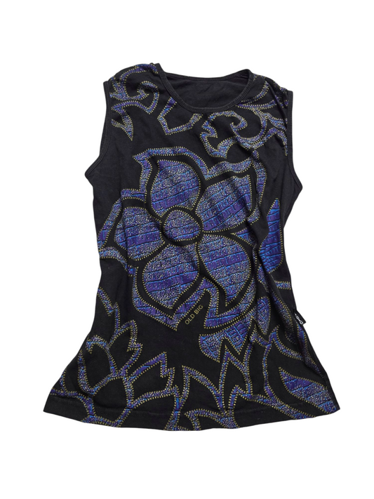 Y2k vintage bohemian printed grunge top