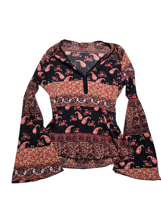 Y2k vintage bohemian mesh top