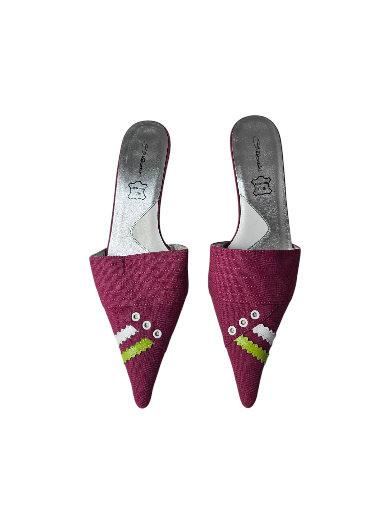 Y2k vintage blockette kitten heels