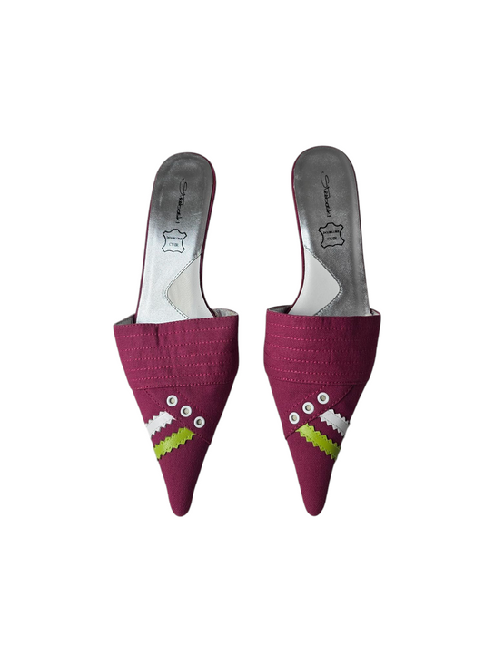 Y2k vintage blockette kitten heels