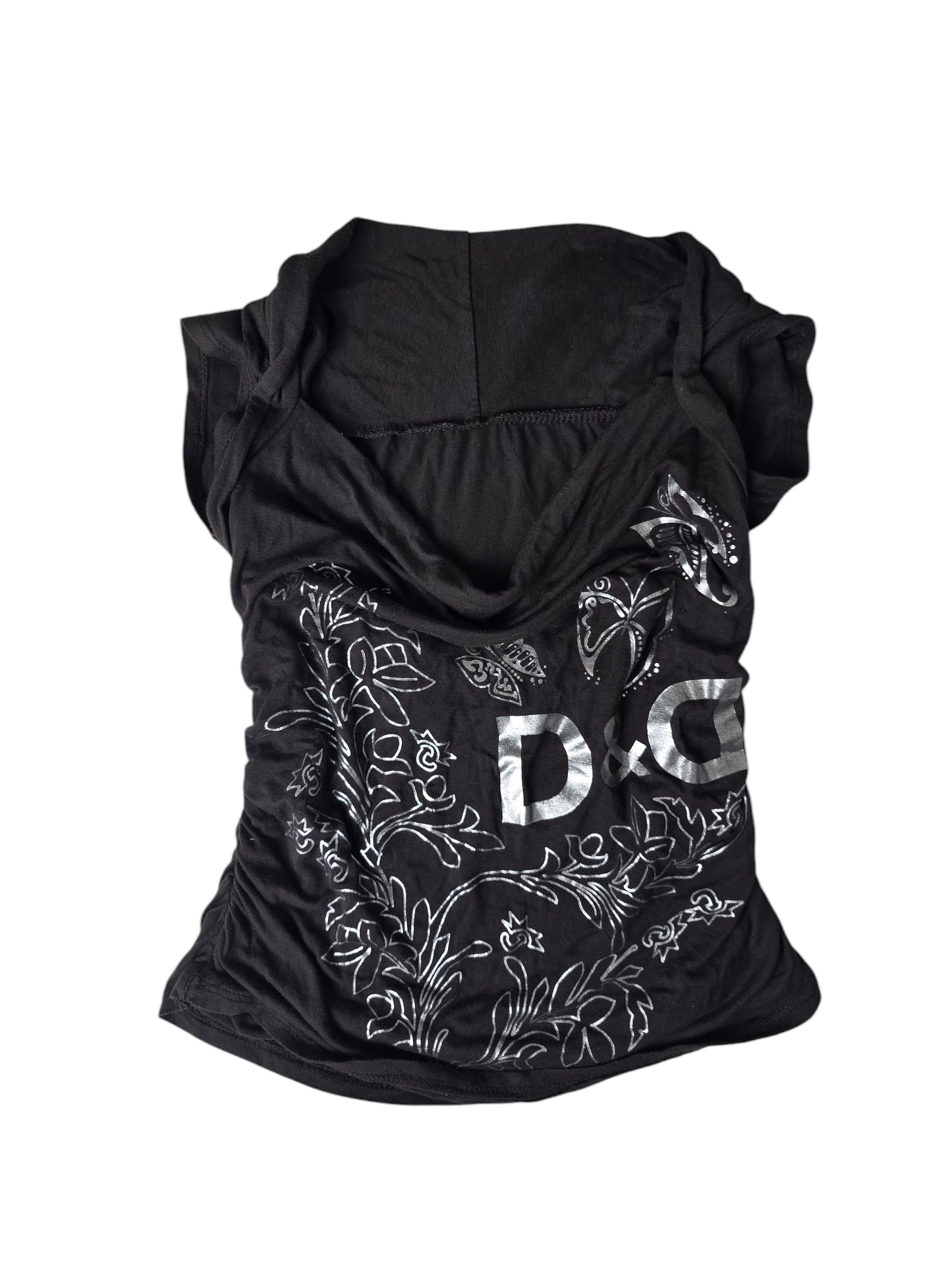 Y2k vintage draped mcbling top