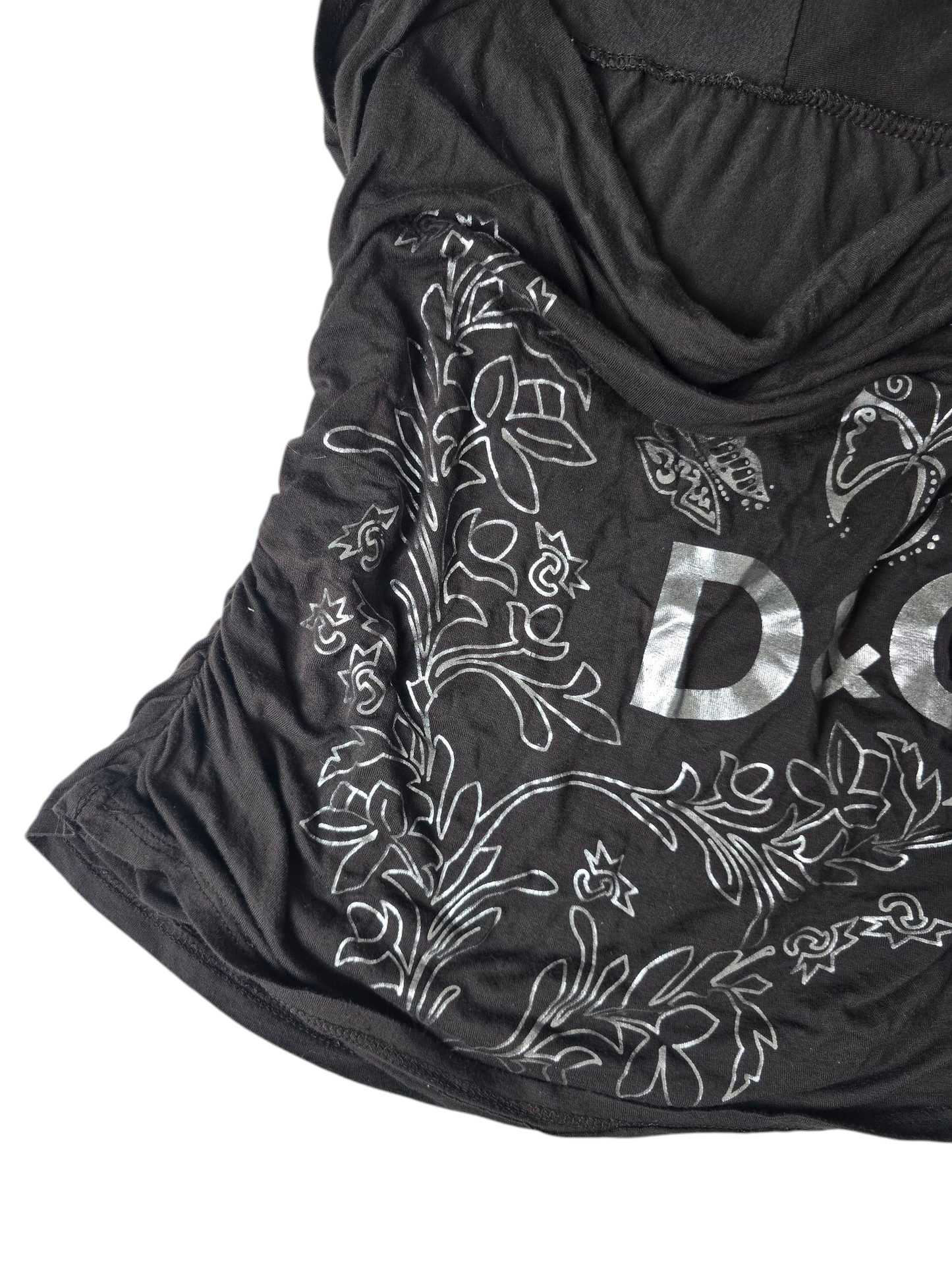 Y2k vintage draped mcbling top