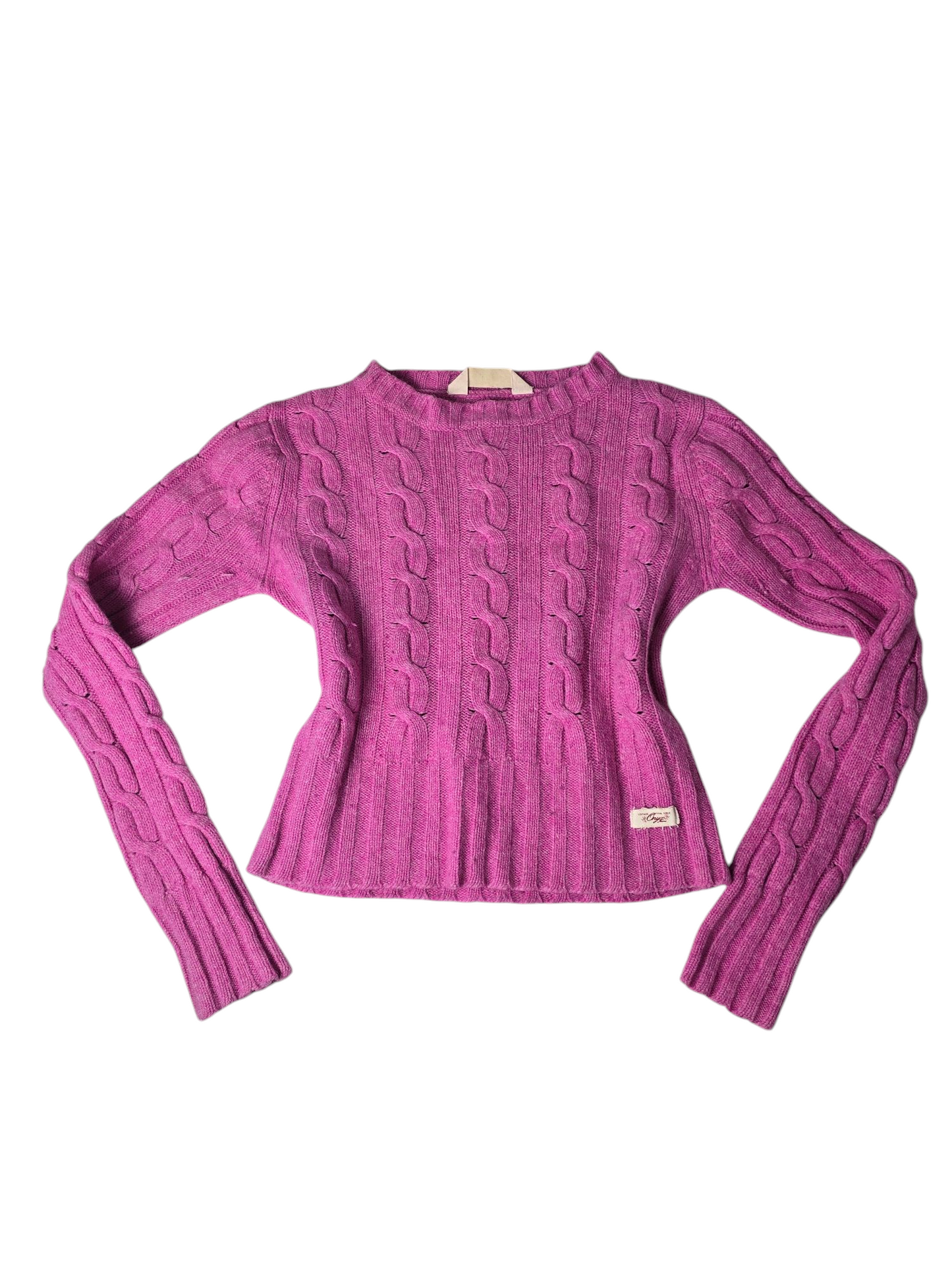 90s vintage pink ribbed coquette sweater