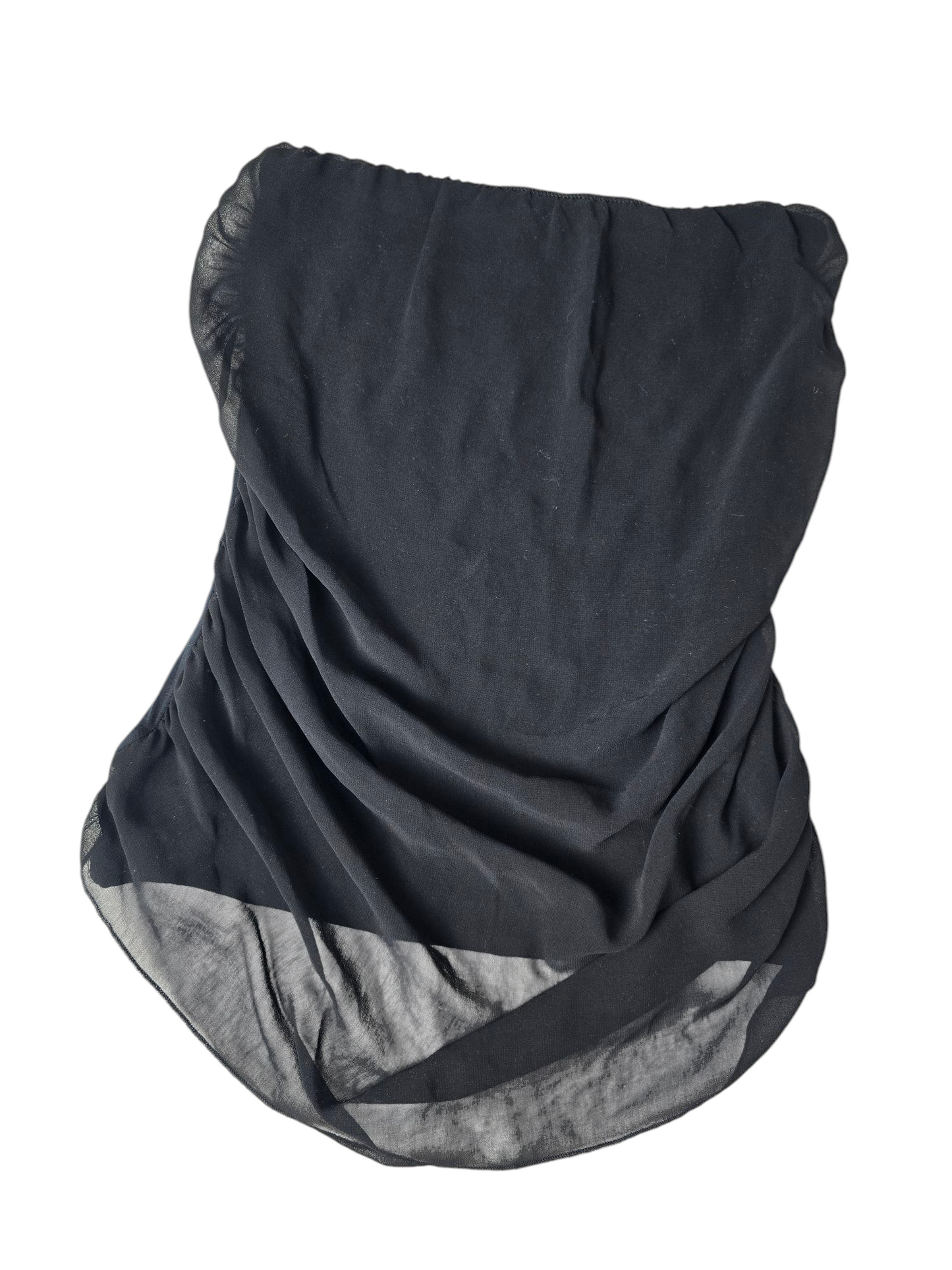 Y2k vintage bustier draped mcbling top