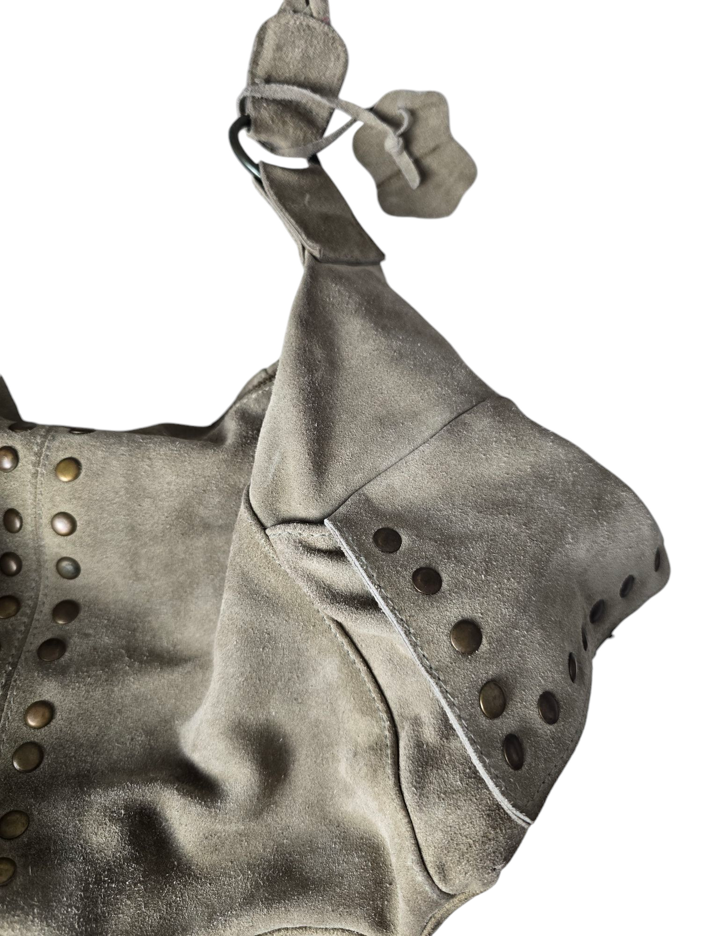 Y2k vintage boho distressed studded handbag