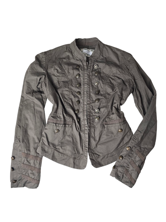 Y2k vintage officer military khaki indie sleaze jacket