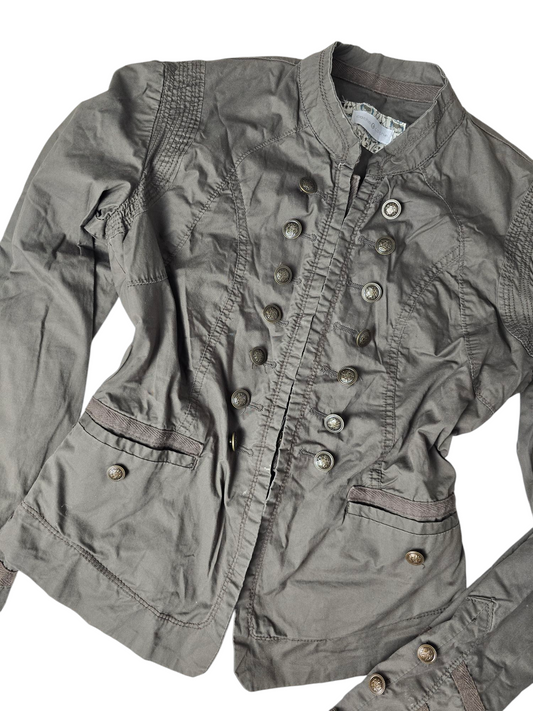 Y2k vintage officer military khaki indie sleaze jacket